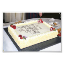 VERLOBUNGS-PARTY: DER KUCHEN! FOTOGRAFISCHER DRUCK