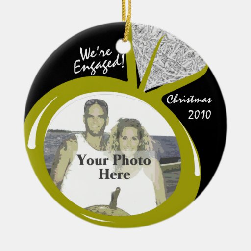 Verlobungs-Ring-Foto Weihnachtsornament
