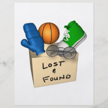 Verloren und gefunden bedruckte flyer