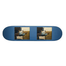Vermeers Frau im Blau einen Brief ca.1665 lesend Bedrucktes Skateboard
