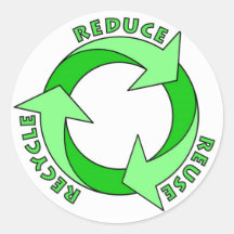 Verringern Sie Wiederverwendung recyceln Aufkleber