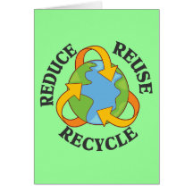 Verringern Sie Wiederverwendung recyceln Grußkarte