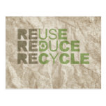 VERRINGERN SIE WIEDERVERWENDUNG RECYCELN - POSTKARTE