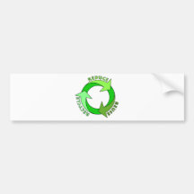 Verringern Sie Wiederverwendung recyceln Produkte! Auto Sticker