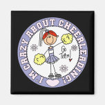 Verrückt über Cheerleading T-Shirts und Geschenke Kühlschrankmagnet