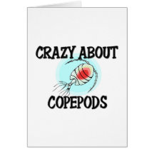 Verrückt über Copepods Grußkarte