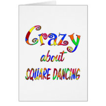 Verrückt über Square-Dancing Grußkarte