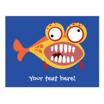 Verrückte Fische Postkarte