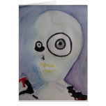 Verrückte mit Augen alienwatercolor-Karte
