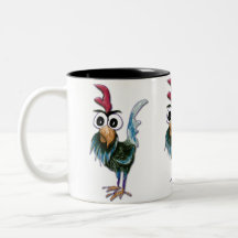 Verrückter Hahn-Becher Kaffee Tassen