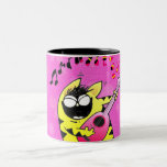 Verrückter Katzen-Gitarrist Tasse