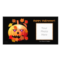 Verrückter Kürbis Halloweens Bilderkarten