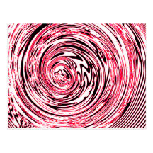 Verrückter rosa Strudel-Entwurf Postkarte