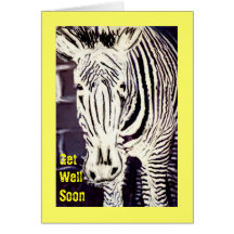Verrückter Zebra, erhalten gut bald Grußkarte