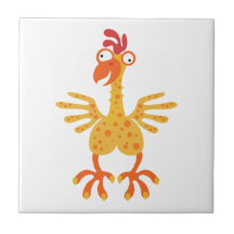 Verrücktes Huhn Keramikkachel