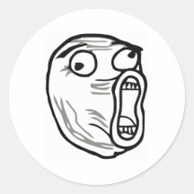 Verrücktes Lol Comic Meme Runde Aufkleber