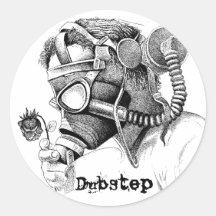 Verschmutzung, DubStep Runder Sticker