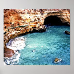 Verschwindener Strand - Tal Covo - Algarve Portuga Plakat