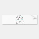 Verschwitztes Raserei-Gesicht Autosticker