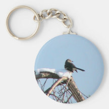 Verspottender Vogel auf Baum Schlüsselanhänger