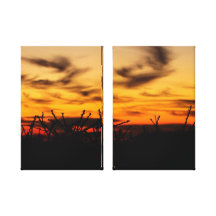 Versteckter Sonnenuntergang Galerie Faltleinwand