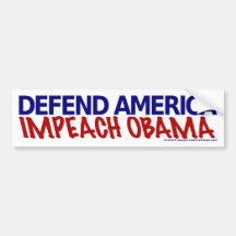 Verteidigen Sie Amerika, klagen Sie Obama an Auto Sticker