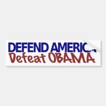 Verteidigen Sie Amerika, Niederlage Obama Autoaufkleber