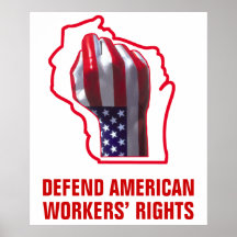 Verteidigen Sie amerikanische Arbeitskraft-' Recht Plakate