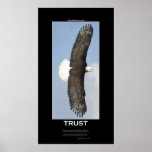 VERTRAUEN kahler Adler-motivierend Plakat