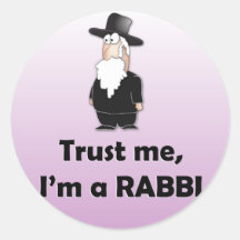 Vertrauen Sie, dass ich ich ein Rabbiner - lustige Runder Sticker