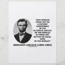 Vertrauens-Gerechtigkeits-Zitat Abraham Lincolns g Bedruckte Flyer