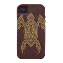 Verwickelte Brown-Meeresschildkröte Vibe iPhone 4 Cover