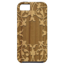 Verwickeltes hölzernes Schnitzen iPhone 5 Cover