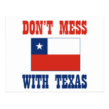 VERWIRREN Sie NICHT Flagge TEXAS w/Chilean Postkarte