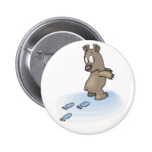 Verwirrter Bär Anstecknadelbutton
