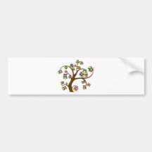 Verwirrter Baum des Lebens Auto Sticker