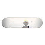verwirrter Roboter Skateboard Deck