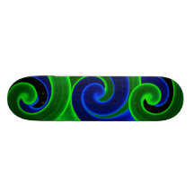 Verwirrter Wirbel im Blau u. im Grün Personalisiertes Deck