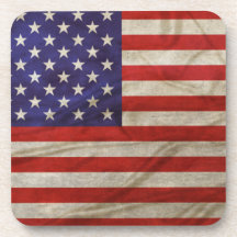 Verwitterte amerikanische Flagge Getränk Untersetzer