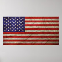 Verwitterte amerikanische Flagge Plakatdrucke