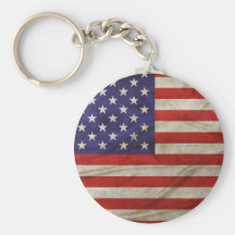 Verwitterte amerikanische Flagge Schlüsselbänder