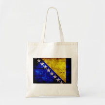 Verwitterte Bosnien-Flagge Tasche
