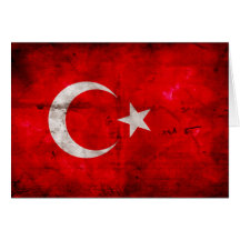 Verwitterte die Türkei-Flagge Karte