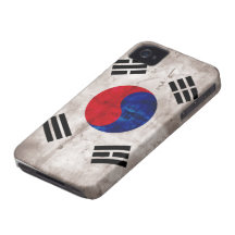 Verwitterte südkoreanische Flagge iPhone 4 Etuis