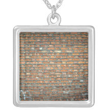 Verwitterter Fleck-alter Backsteinmauer-Hintergrun Amulett