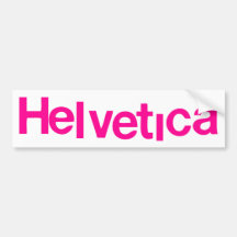 Verzerrtes Helvetica Auto Sticker