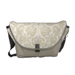 Verzierte Blumenbeige kunst nouveau Musters 2 Kuriertasche