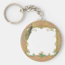 Verzierte Kunst Keychain des Pfau-n Paisley Schlüsselband