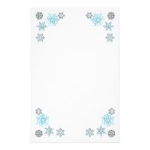 Verzierte Schneeflocken Personalisiertes Druckpapier
