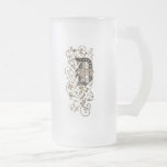 Verzierter Blumenbecher des monogramm-"D" - Haferl
